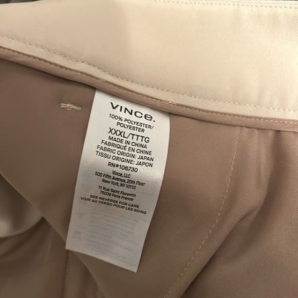 NWT Vince. Sandstone Beige Tapered Cuff Crop Tailored Pull-on Pants XXXL - Picture 9 of 11